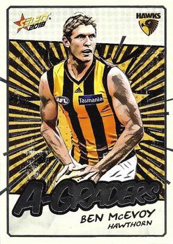2018 Select Footy Stars - A-Graders #AG28 Ben McEvoy Front